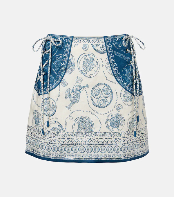  Alemais Alemais Lucky Printed Linen Miniskirt 