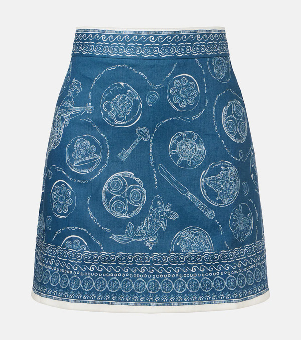  Alemais Alemais Lucky Printed Linen Miniskirt 