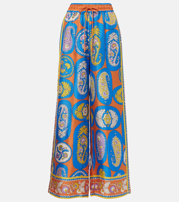  Alemais Alemais Luis Printed Silk Palazzo Pants 
