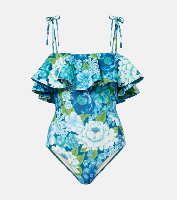  Alemais Alemais Margo Floral Ruffled Swimsuit 