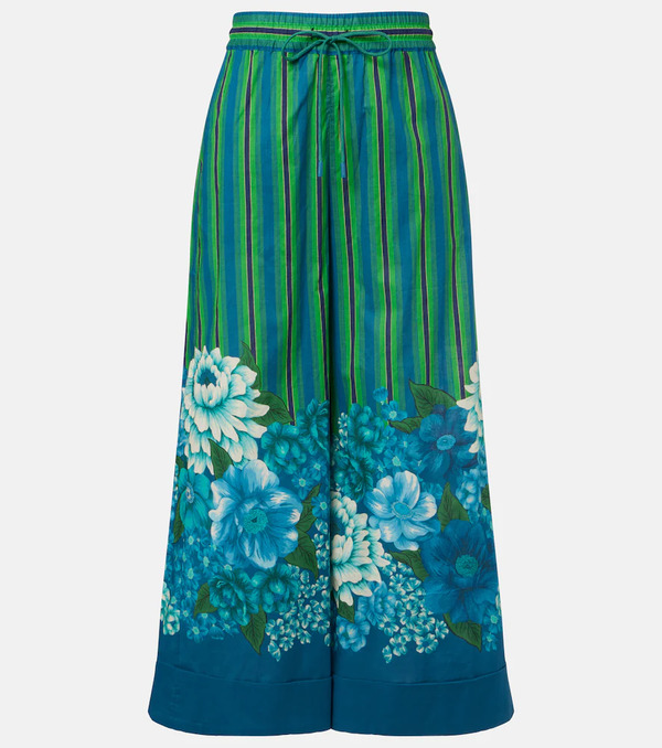  Alemais Alemais Margo Printed Cotton Wide-leg Pants 