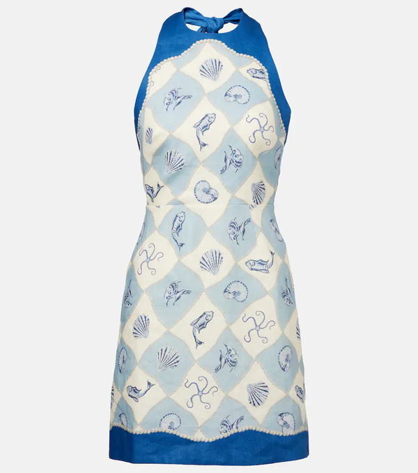  Alemais Alemais Pia Printed Linen Minidress 