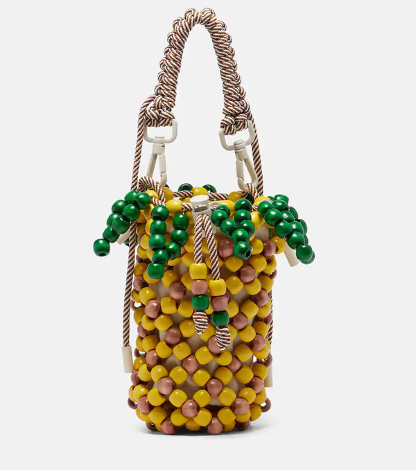  Alemais Alemais Pineapple Mini Beaded Top-handle Bag 