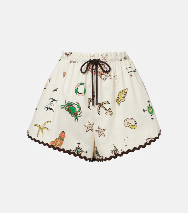  Alemais Alemais Printed Cotton Shorts 