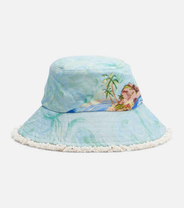  Alemais Alemais Printed Linen Bucket Hat 