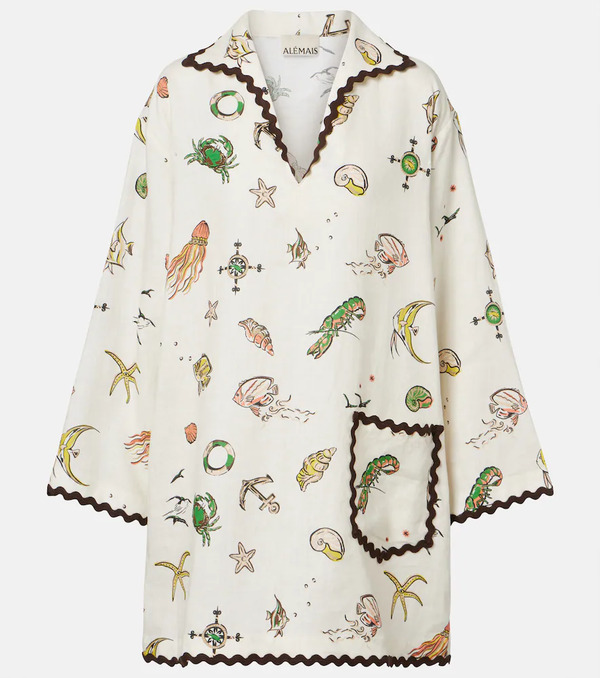  Alemais Alemais Printed Linen Minidress 