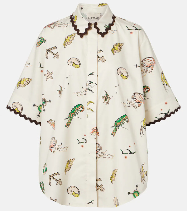  Alemais Alemais Printed Oversized Cotton Shirt 
