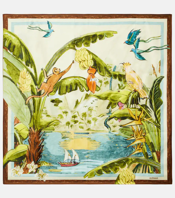  Alemais Alemais Printed Silk Satin Scarf 