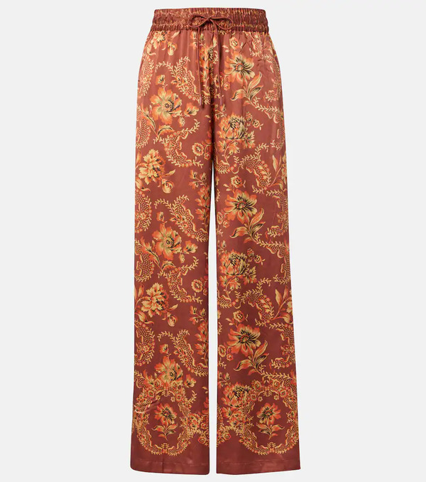  Alemais Alemais Seraphina Printed Silk Wide-leg Pants 