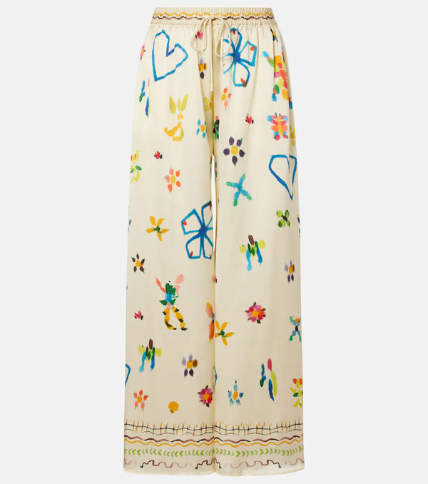  Alemais Alemais Sidi Floral Silk Palazzo Pants 