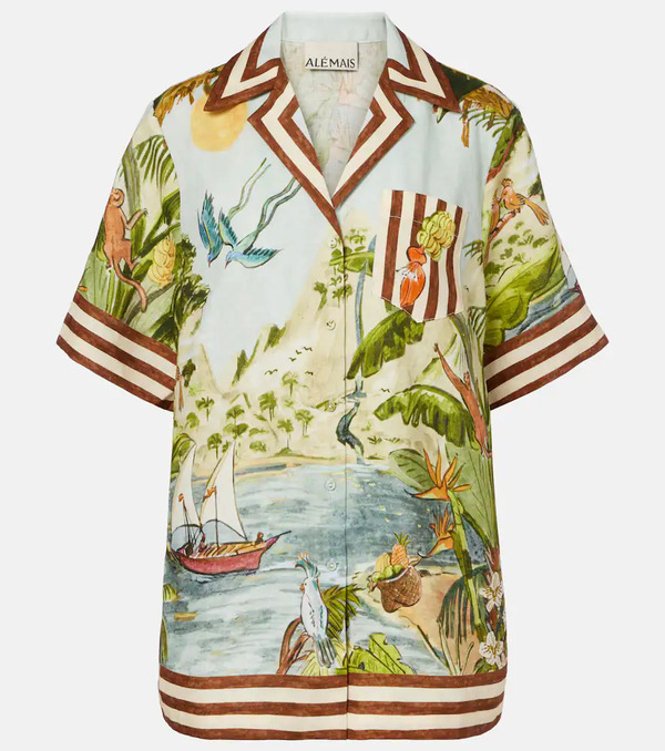  Alemais Alemais Toucan Tango Printed Linen Shirt 