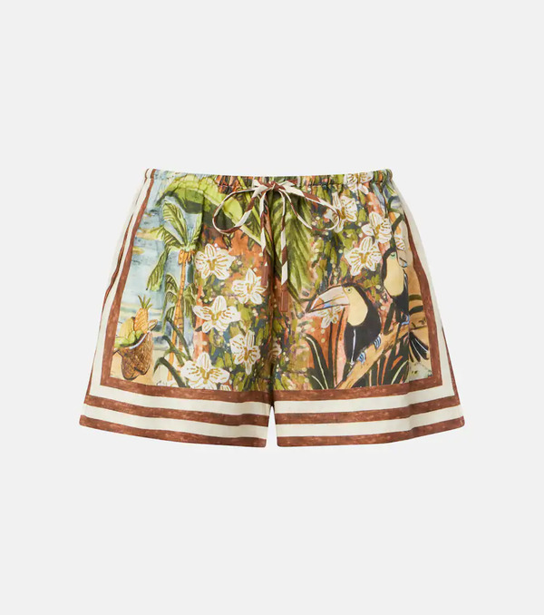 Alemais Alemais Toucan Tango Printed Linen Shorts 