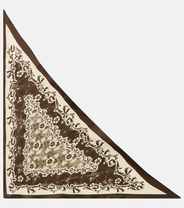  Alemais Alemais Violet Floral Silk Scarf 