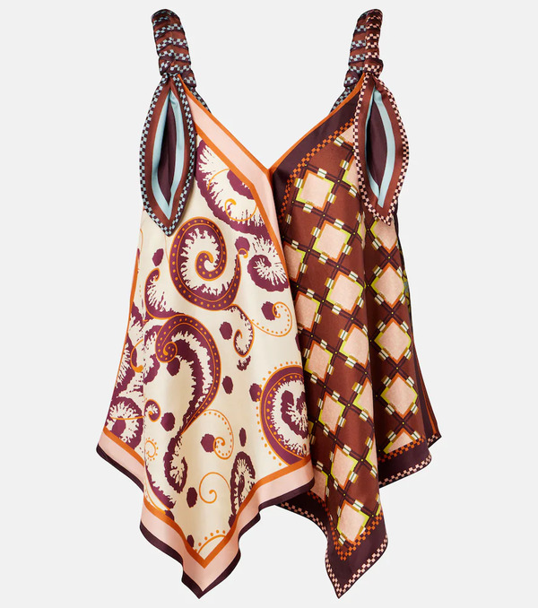  Alemais Alemais Wilson Printed Silk Twill Top 