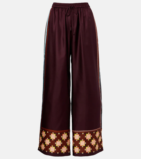  Alemais Alemais Wilson Silk Twill Wide-leg Pants 