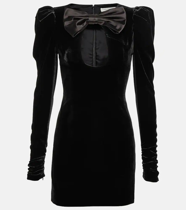  Alessandra Rich Alessandra Rich Cutout Velvet Minidress 