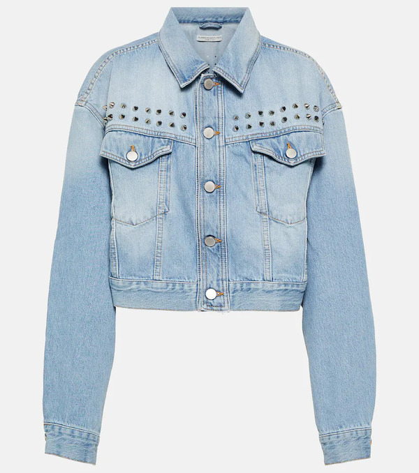  Alessandra Rich Alessandra Rich Embellished Denim Jacket 
