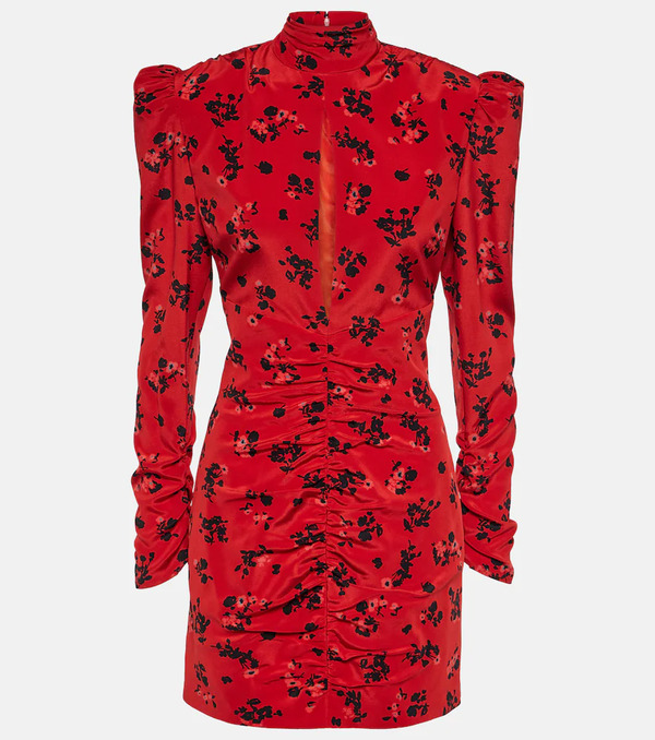  Alessandra Rich Alessandra Rich Floral Silk Minidress 