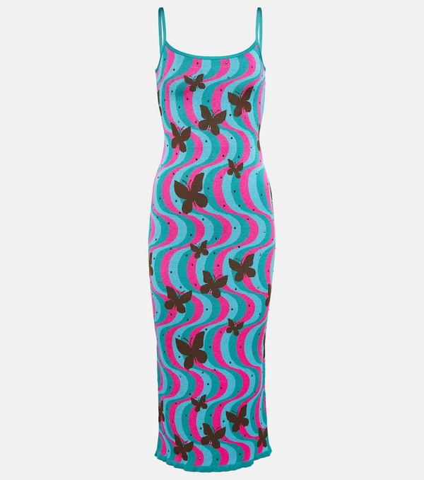  Alessandra Rich Alessandra Rich Jacquard Midi Dress 