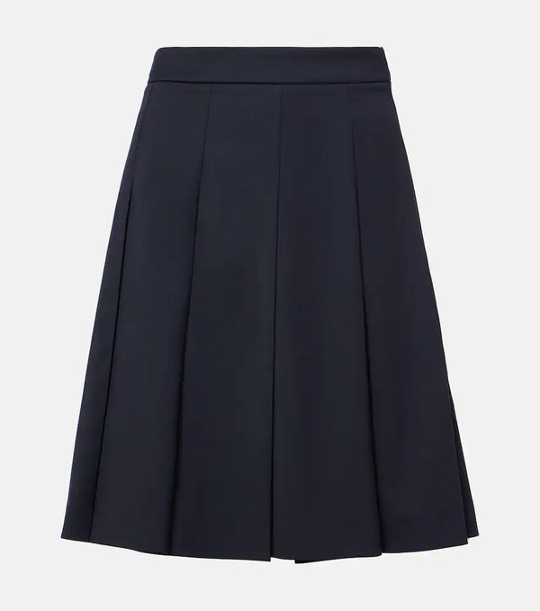  Alessandra Rich Alessandra Rich Pleated Wool-blend Miniskirt 