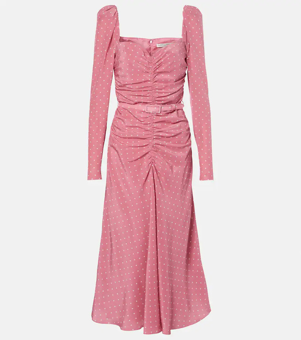 Alessandra Rich Alessandra Rich Polka-dot Silk Maxi Dress 