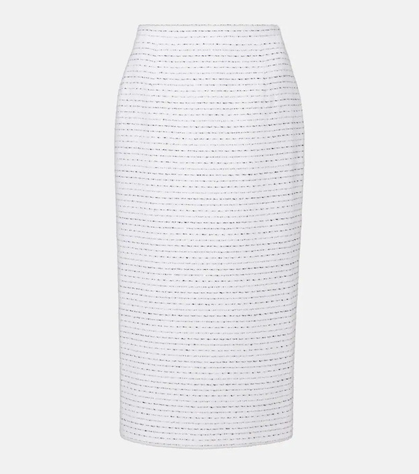  Alessandra Rich Alessandra Rich Sequined Tweed Midi Skirt 
