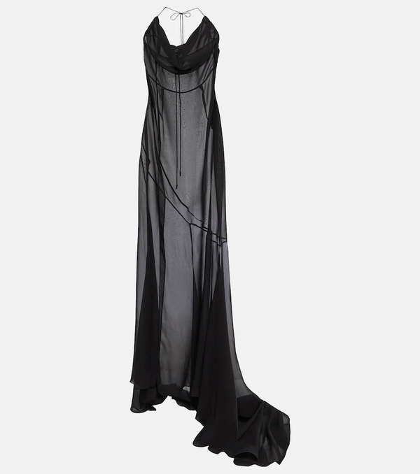  Alessandra Rich Alessandra Rich Silk Georgette Gown 