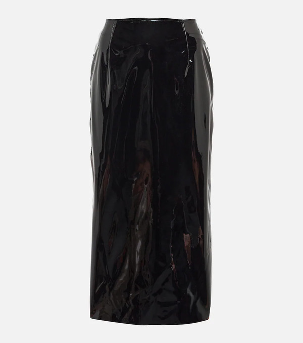  Alessandra Rich Alessandra Rich Vinyl Midi Skirt 