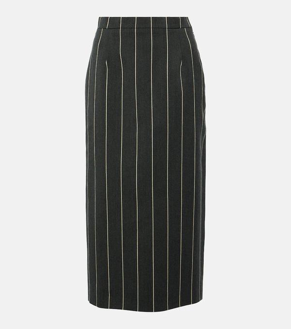  Alessandra Rich Alessandra Rich Wool-blend Boucle Tweed Midi Skirt 