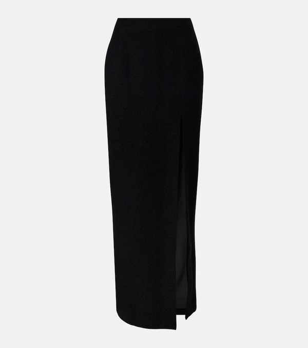  Alessandra Rich Alessandra Rich Wool-blend Twill Boucle Maxi Skirt 