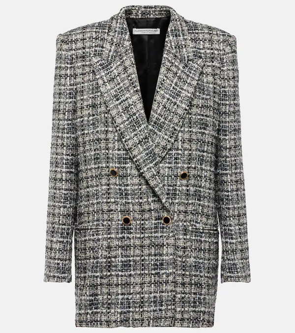  Alessandra Rich Alessandra Rich Wool Lame Tweed Blazer 