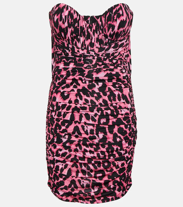 Alex Perry Alex Perry Axton Leopard-print Minidress 
