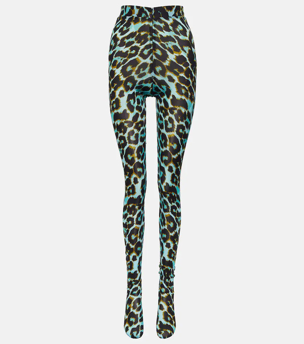  Alex Perry Alex Perry Cadie Leopard-print Tights 