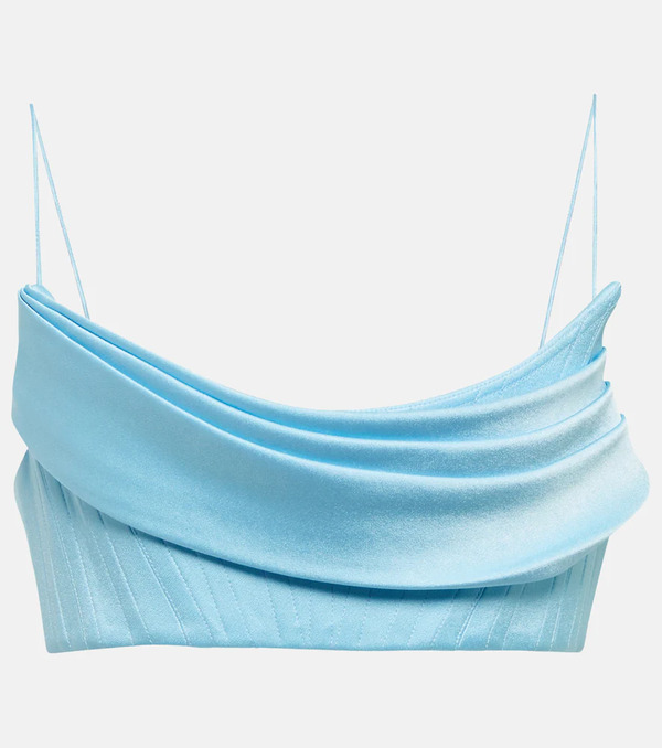  Alex Perry Alex Perry Carva Satin Crepe Crop Top 