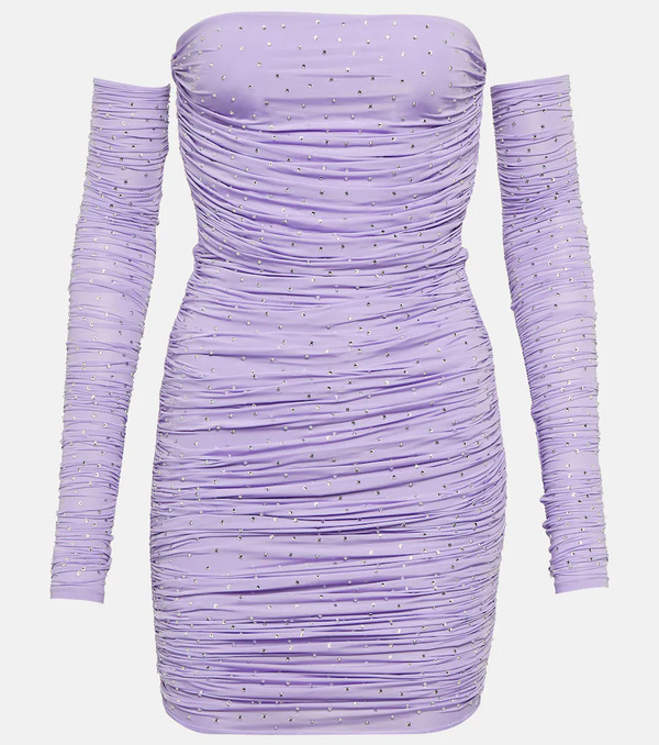  Alex Perry Alex Perry Crystal-embellished Jersey Minidress 