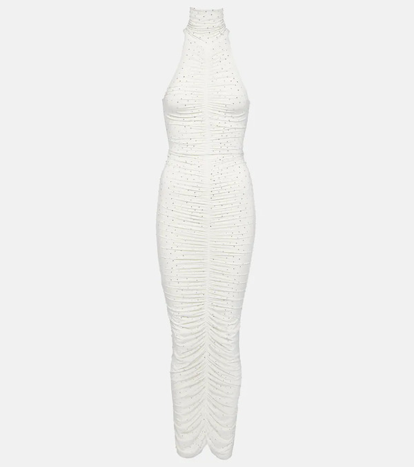  Alex Perry Alex Perry Crystal-embellished Ruched Maxi Dress 