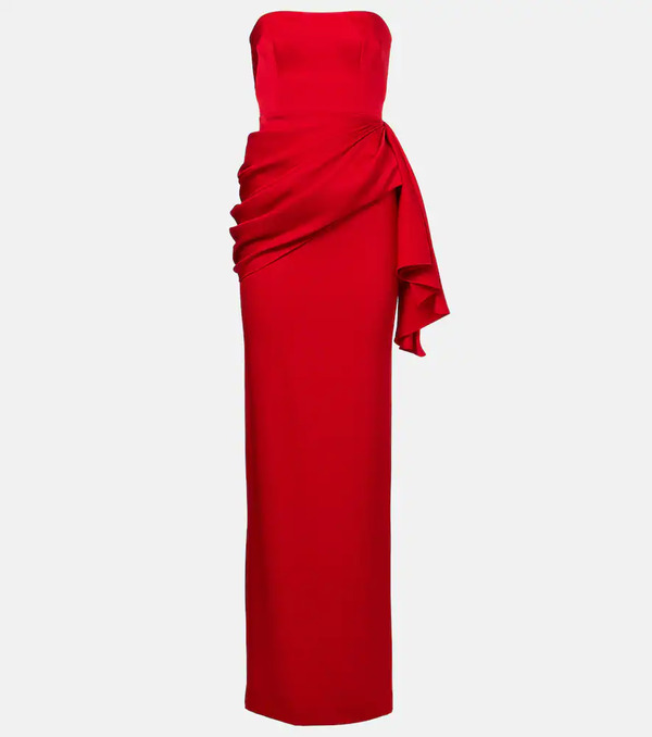  Alex Perry Alex Perry Draped Crepe Satin Gown 