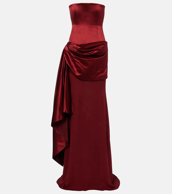  Alex Perry Alex Perry Draped Silk Corset Gown 