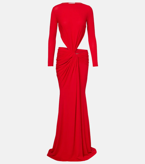  Alex Perry Alex Perry Gathered Crepe Jersey Gown 