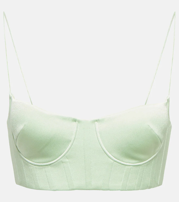  Alex Perry Alex Perry Hart Satin Crepe Bralette 