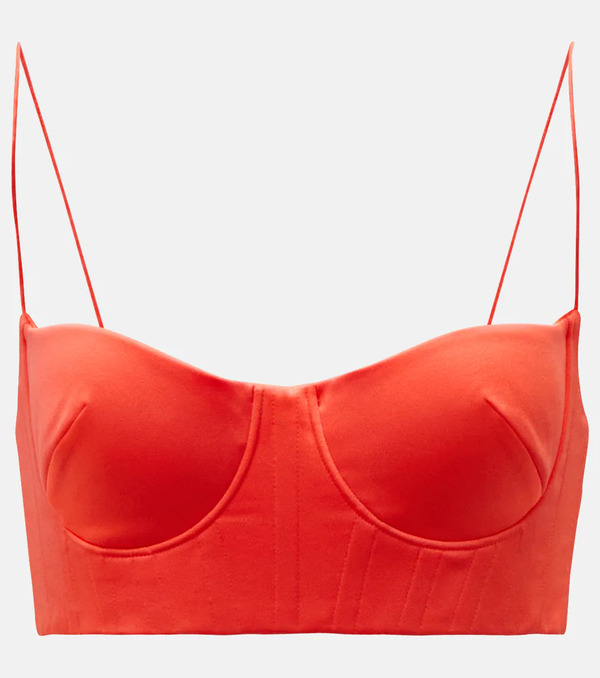  Alex Perry Alex Perry Hart Satin Crepe Bralette 