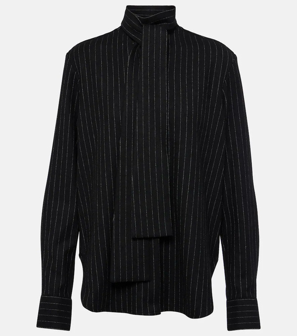  Alex Perry Alex Perry Pinstripe Tie-neck Shirt 