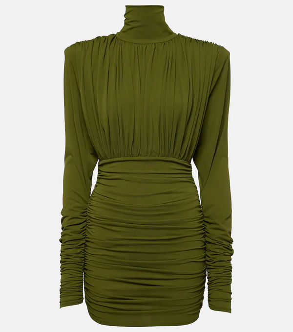  Alex Perry Alex Perry Ruched Crepe Jersey Minidress 