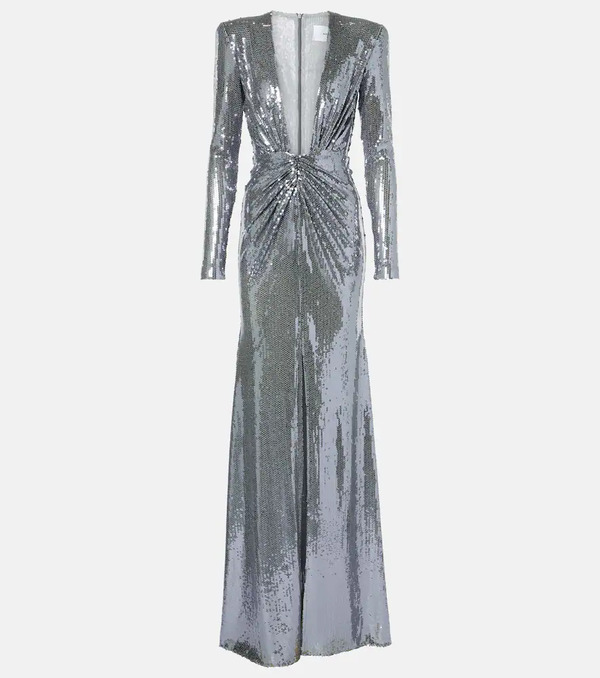  Alex Perry Alex Perry Sequined Gathered Gown 