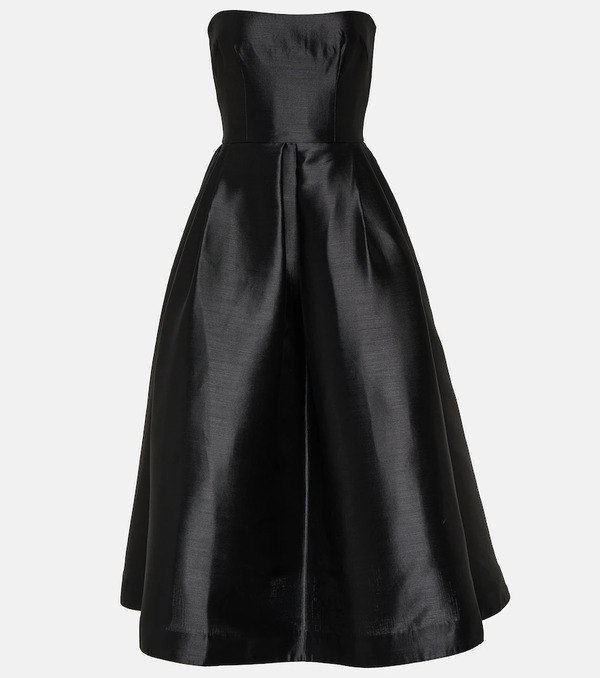  Alex Perry Alex Perry Strapless Faille Midi Dress 