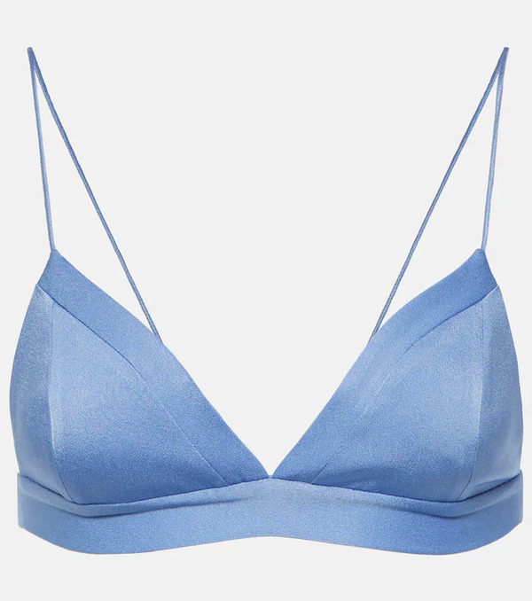  Alex Perry Alex Perry Triangle Satin Crepe Bra Top 