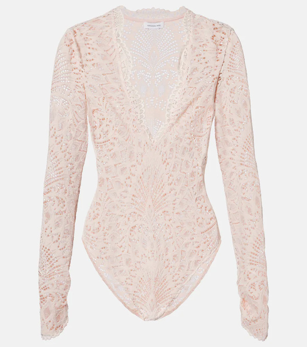  Alexandra Miro Alexandra Miro Ariella Sheer Lace Bodysuit 