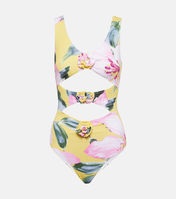  Alexandra Miro Alexandra Miro Beth Floral Cutout Swimsuit 