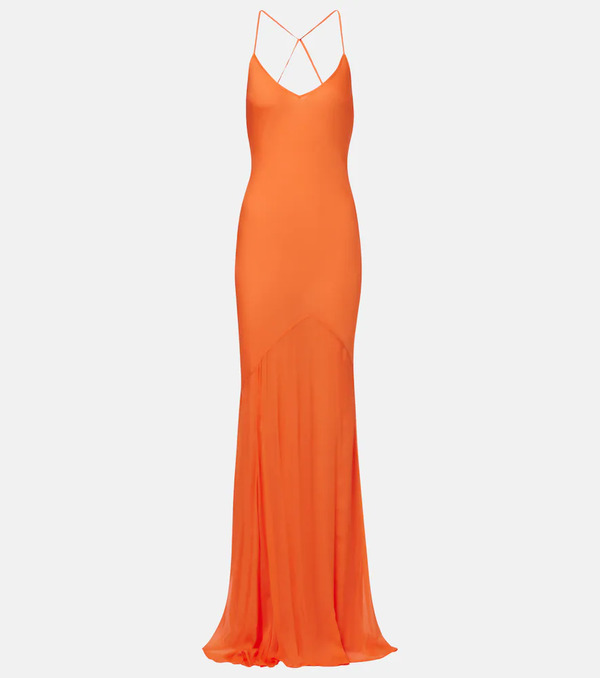  Alexandra Miro Alexandra Miro Gloria Silk Chiffon Gown 