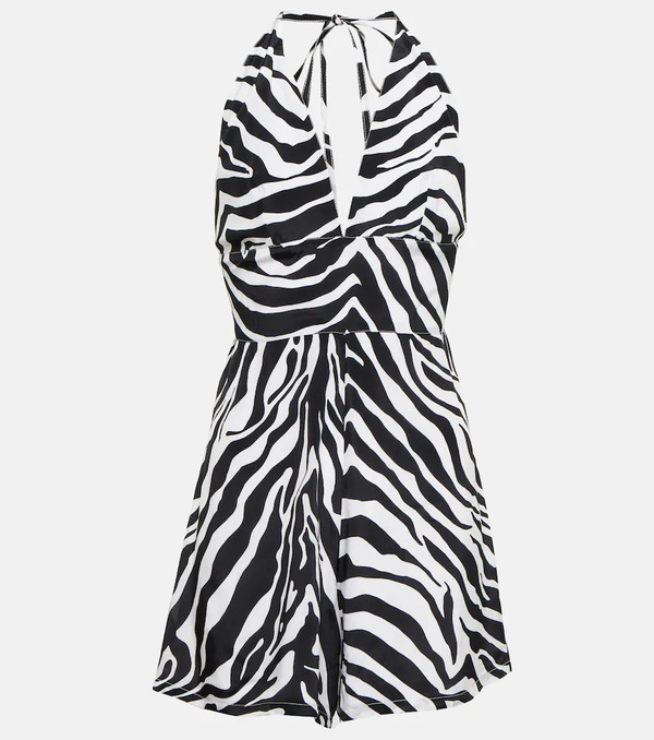  Alexandra Miro Alexandra Miro Irena Zebra-print Jumpsuit 